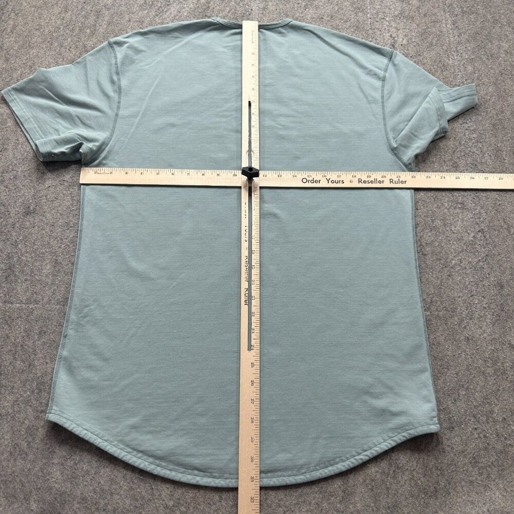 BYLT Shirt Men XL Blue Short Sleeve Crew Neck Performance Drop Cut Curved Hem 62 - Picture 11 of 15
